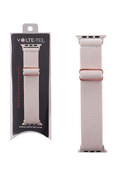 Other Volte-Tel Υφασμάτινο Λουράκι Μπεζ (Apple Watch 42/44/45mm)