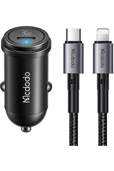 Mcdodo Φορτιστής αυτοκινήτου 30W 5A με μία θύρα: 1xType-C με καλώδιο Lightnin...