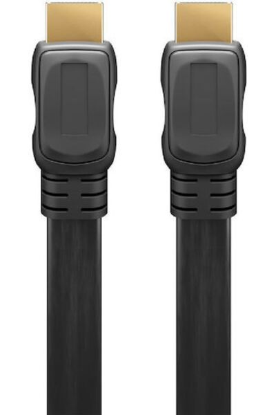 goobay HDMI 2.0 Premium Υψηλής Ταχύτητας 4K 60Hz HDR Επίπεδο Καλώδιο HDMI Αρσ...