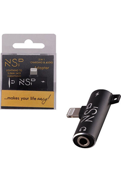 NSP Μετατροπέας Lightning αρσενικό σε 3.5mm / Lightning θηλυκό 1 τεμάχιο