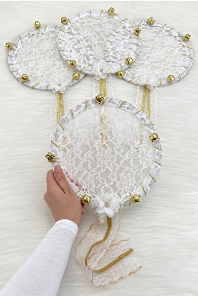 ZEYMERADE White Bridal Bridesmaid Tefi Lace, 3D Flower Decorated, Wedding Hen...