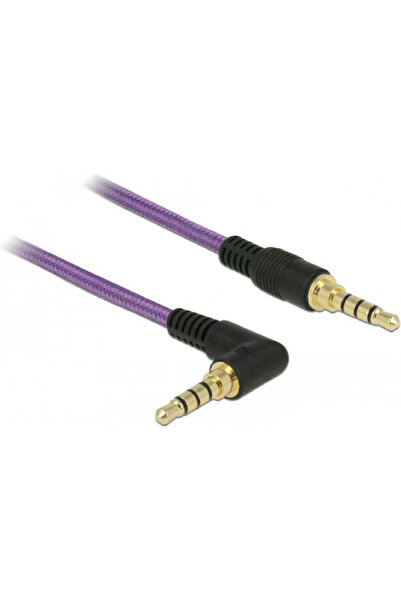 DELOCK Καλώδιο ήχου TRRS με βύσμα 3.5mm, αρσενικό 3.5mm σε αρσενικό 3.5mm, μω...
