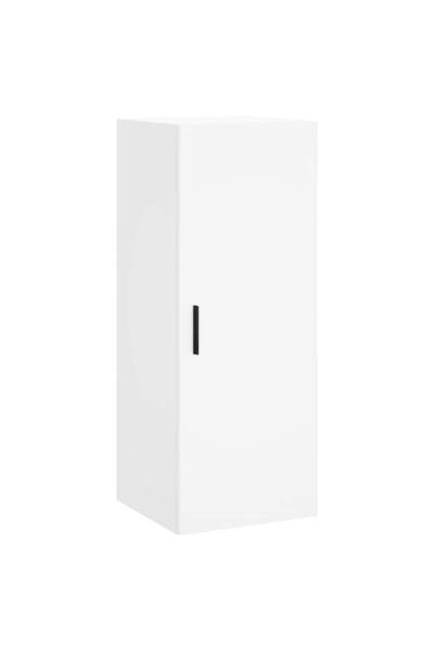 vidaxl Dulap montat pe perete, alb, 34,5x34x90 cm