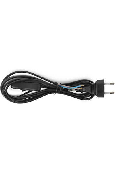 Entac Επανακαλωδιούμενο καλώδιο ρεύματος 2G0.75 με διακόπτη On/Off, μαύρο, 2.5μ