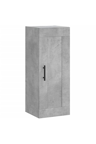 vidaxl Dulap de perete, gri beton, 34,5x34x90 cm, lemn prelucrat
