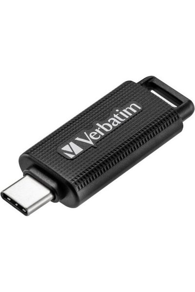 Verbatim Ανασυρόμενο USB στικάκι 32GB USB 3.2 με σύνδεση USB-C, Μαύρο