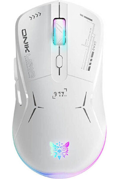 Onikuma CW917 Ασύρματο Ποντίκι Gaming RGB 4800 DPI Λευκό