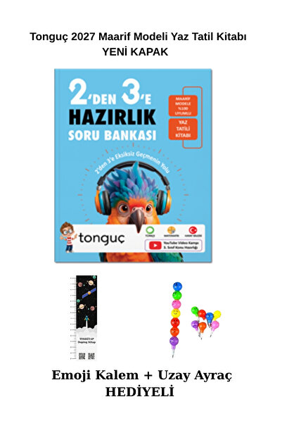 Tonguç Yayınları Tonguç 2'den 3'e Hazırlık Soru Bankası 2027 YENİ KAPAK(EMOJİ...