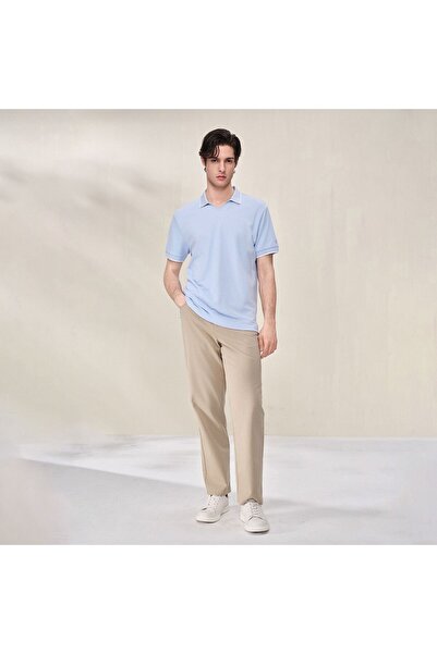 Giordano Men Regular Cotton Tencel Open Polo