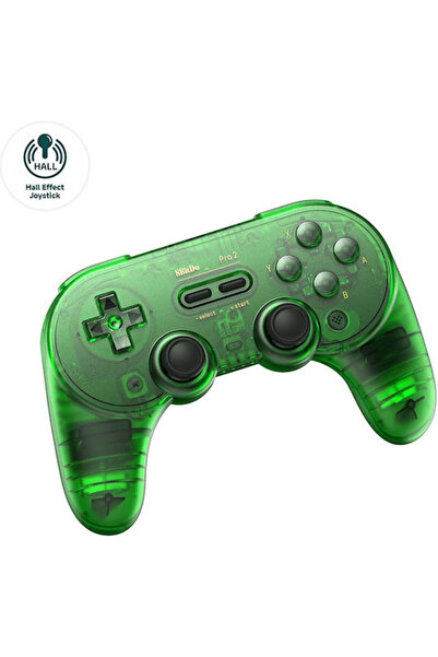 8Bitdo Pro 2 Έκδοση Hall Ασύρματο Χειριστήριο για Android / PC / Switch Πράσι...