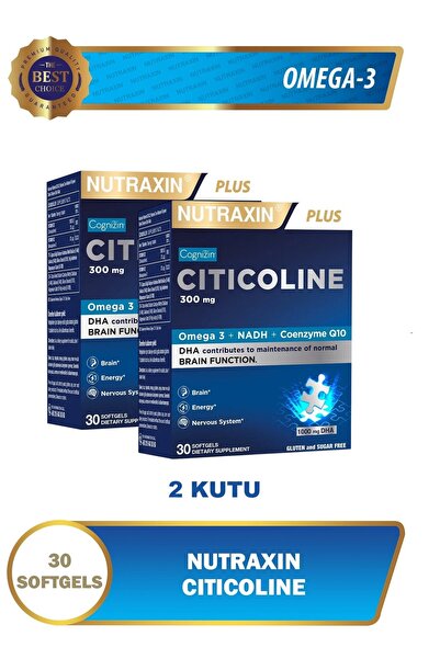 Nutraxin Citicoline 300 mg 30 Softgel – 2 ADET