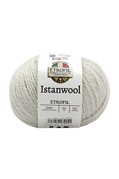 Etrofil Прежда за плетене Istanwool Ледено сиво 100% турска вълна 50гр 125м (...