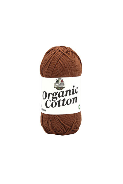 Etrofil Fir de tricotat din bumbac organic Maro Pământiu 100% Bumbac Organic ...