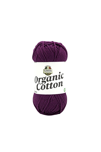 Etrofil Organic Cotton Knitting Yarn Plum Purple 100% Organic Cotton 50g 125m...