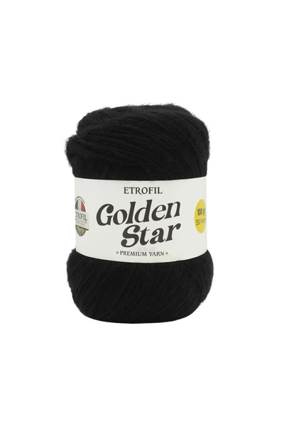 Etrofil Pređa za pletenje Golden Star crna 75% premium akril 25% organska mer...