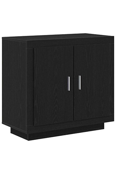 vidaxl Bufet Stejar Negru 80 x 40 x 75 cm Lemn compozit