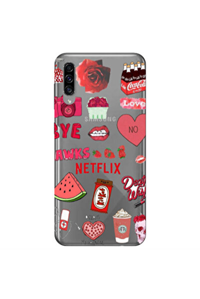 Other Samsung A30S pizza is my valentine Transparent Silicone TPU Θήκη