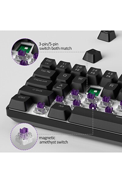 MageGee 60% Rapid Trigger Magnetic Switch Keyboard, Wired 68 Keys Hot Swappable Custom RGB Backlit Gaming Keyboard