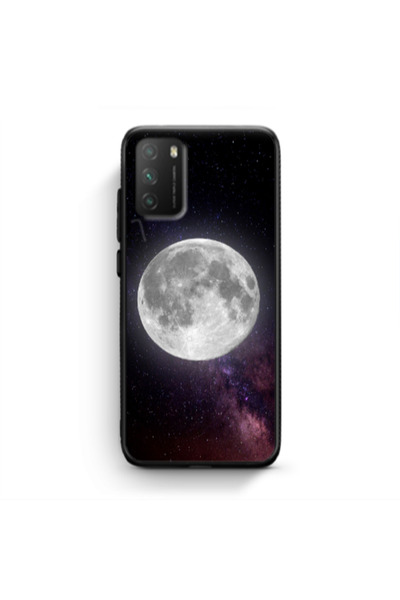 Other Xiaomi Poco M3 Moon and stars Black Glossy Θήκη