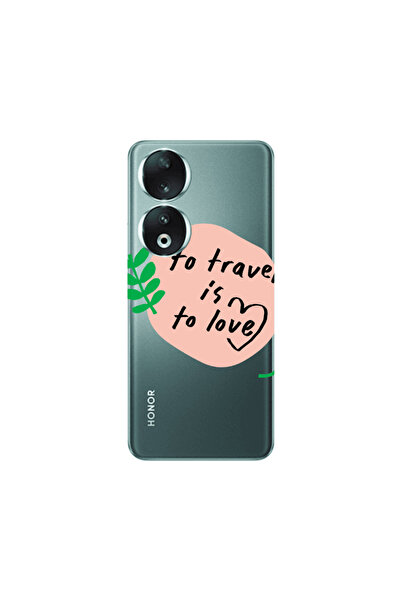 Other Honor 90 5G To Travel is to Love Transparent Silicone TPU Θήκη