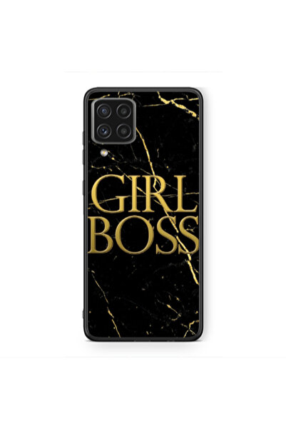 Other Samsung A12 Girl boss marble Black Glossy Θήκη