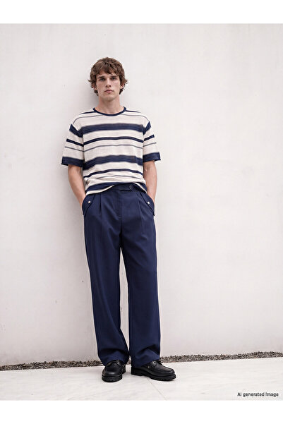 LC Waikiki Nevavm Loose Fit Pleated Men's Trousers with a Difference