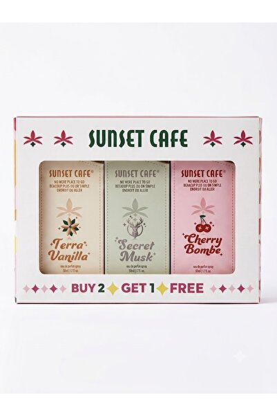 Sunset Cafe Sunset Café EDP : 50 ml Promo Pack 2 +1 Free - Assorted