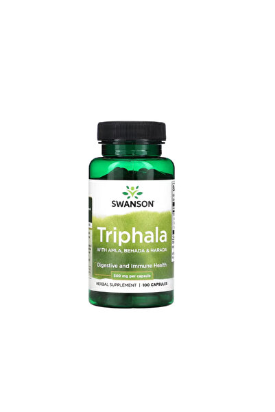 SWANSON Τριφάλα με Άμλα, Μπεχάντα & Χαράντα 500mg 100 Κάψουλες