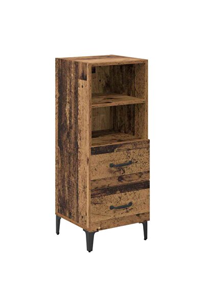 vidaxl Bufet cu sertar Lemn vechi 34 x 34.5 x 90 cm Lemn compozit