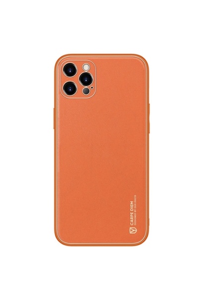 Dux Ducis Yolo Series Δερμάτινη θήκη για iPhone 12 Pro Max (Πορτοκαλί)