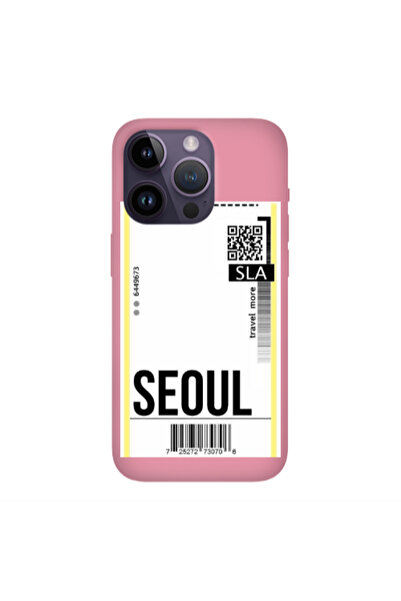 Other Apple iPhone 14 Pro Seoul Travel More Pink Colored Silicone TPU Θήκη