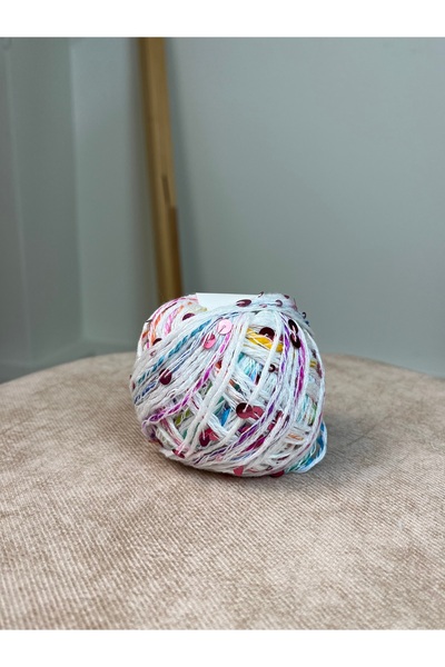 rüya hobi 50 Gram Pullu Cotton İplik, Bandana İpi, Yazlık İplik, Pamuk İplik