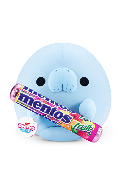 Snackles Aburcuburcu Deniz İneği & Mentos Sürpriz Peluş Oyuncak 35 cm – Yumuş...