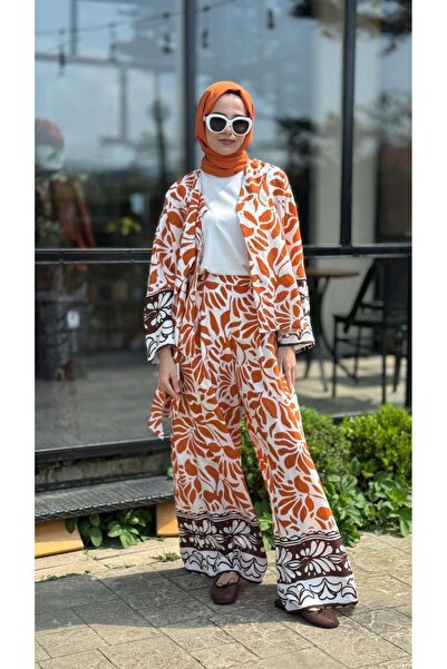 KAHMA COLLECTİON Kahma Patterned Kimono Set 26Y18312
