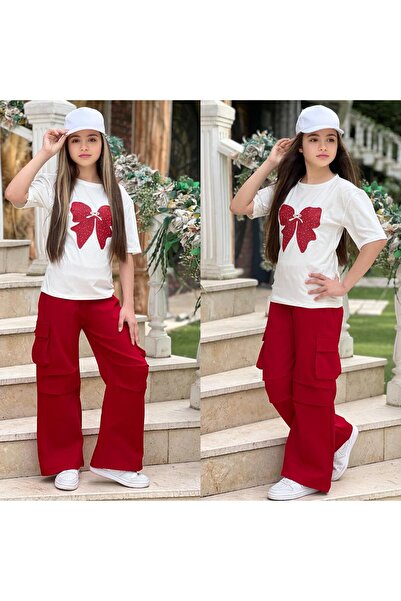 zavera for kids Tricou pentru fete cu broderie cu fundă și detalii din piatră...