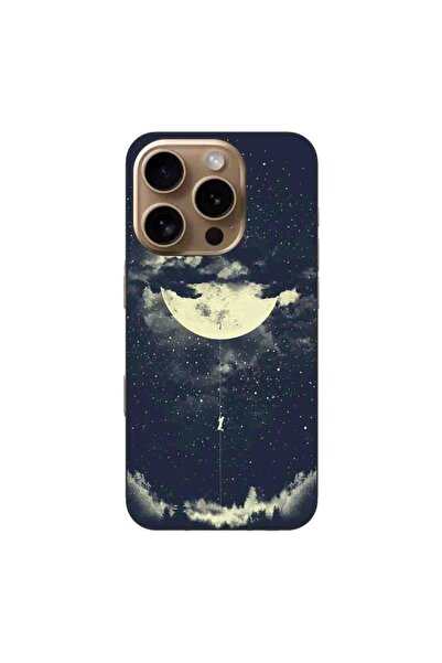 OEM Калъф, съвместим с Apple iPhone 16 Pro, силиконов гел TPU модел  "Лунно к...