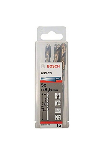 Bosch Top Bottom Set of 5 metal drill bits, HSS-CO, 8.5 mm, cylindrical shank