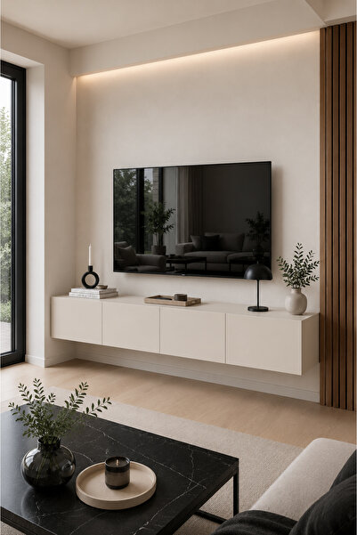 Givayo Mobilya MALİBU TV ÜNİTESİ DUVARA MONTE 200cm