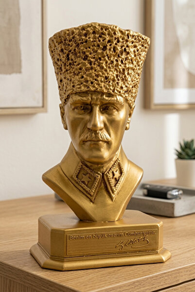 bakan hediyelik Atatürk Büst Biblo Dekoratif Heykel Ofis ve Ev Dekorasyonu Ma...
