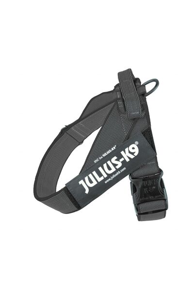 Julius K9 Adjustable harness, black, with reflective elements, chest circumfe...