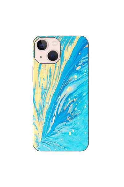OEM Husa compatibila cu Apple iPhone 13 Mini Silicon Gel Tpu Model Aqua Bloom