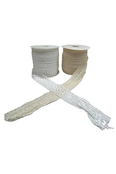 OEM Elastic Lace Ribbon 3.5 Cm/45m Cream