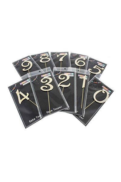 OEM Decoratiune Tort Si Aranjamente Nunta Cifre Aurii 8