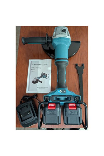 German Meister Polizor Unghiular cu 2 Acumulatori 128V 10Ah, Disc 180-230MM, ...