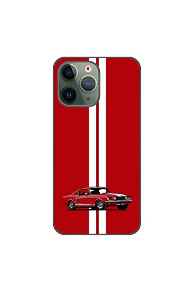 OEM Husa compatibila cu Apple iPhone 11 Pro Silicon Gel Tpu Model Red Mustang