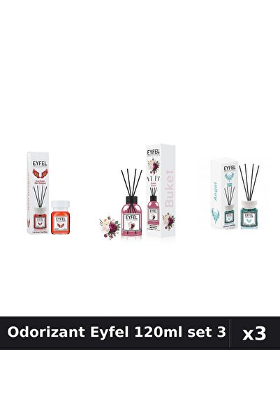 Eyfel Set 3 Odorizant Camera Betisoare 120ml - Angel, Bouquet, Red Dragon