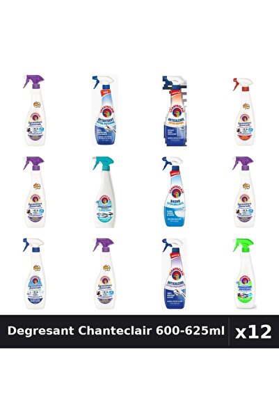 Chanteclair Set 12 Degresant Universal 600-625ml - 10 Arome, Detartrant, Anti...
