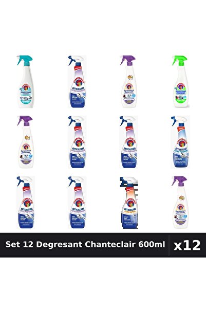 Chanteclair Set 12 Degresant Universal 600ml - Anti-Miros, Extra Parfumat, Ex...