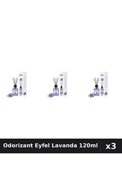 Eyfel Set 3 Odorizant Camera Betisoare Lavanda 120ml - Parfum Intens