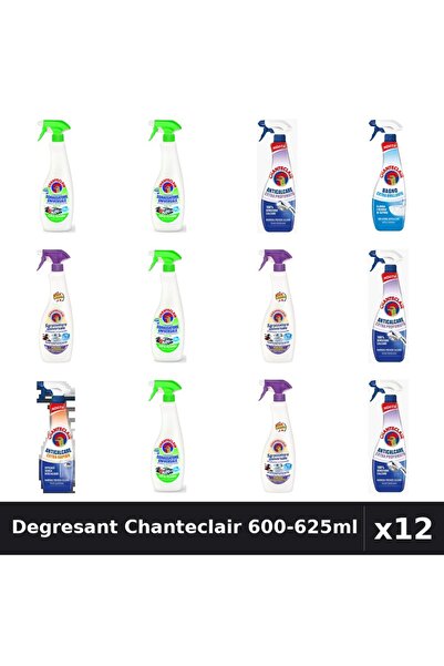 Chanteclair Set 12 Degresant Universal 600-625ml - Lămâie, Lavandă, Mosc, Ant...